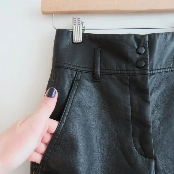 ARITZIA WILFRED High Tied Pant in Black Vegan Leather - Size US 00 (No belt) - Picture 8 of 16